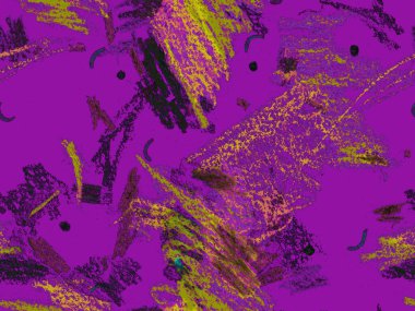 Yaratıcı Boya Başlığı. Yatay Şablon için Mor Arkaplan 'da Sevimli Büyük Olağandışı Geometrik Kusursuz Desen. Büyük Sanatsal Asgari Baskı. Soyut Boya Başlığı.