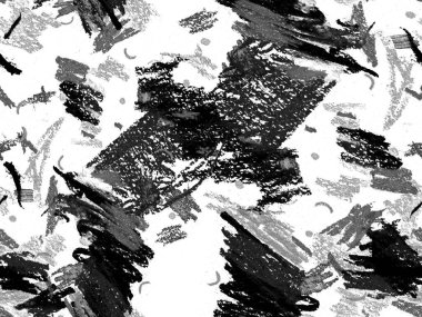 Modern Yazı Başlığı. Yatay Şablon için Siyah ve Beyaz Arkaplanda Sevimli Büyük Çağdaş Geometrik Kusursuz Desen. Büyük Sanatsal Asgari Baskı. Tebeşir Yazı Başlığı.