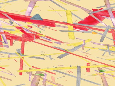 Bauhaus Kusursuz Düzen. Suluboya Geometrik Sarı Safran Çizgileri Tasarımı. Sanat Organik Geo Arkaplanı. Büyük Moda Asgari Baskısı. Moda Eğlencesi Soyut Boyası Suluboya Renk Çizgileri.