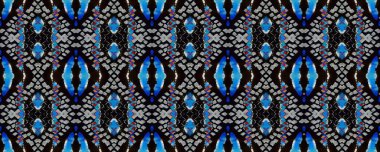 Yılan Derisi Rastgele Doku. Canlı Geometrik Mayo Kalıbı. Etnik Kusursuz Düzen. Suluboya Etnik Tasarım. Yaz Rhombus Arkaplanı. Siyah, Mavi, Yeşil Jeo Simetrik Ikat Uyumu.