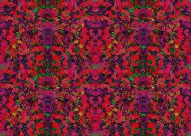 Fas dikişsiz şablonu. Pembe, kırmızı arka plan. Suluboya geometrik tasarım dokusu. Mürekkep oryantal arabesk izi. Fas geometrik kusursuz desen. Asya suluboya mozaik dokusu.