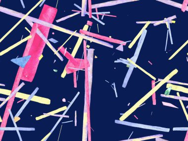 Bauhaus Kusursuz Düzen. Suluboya Geometrik İndigo, Mavi Çizgiler Tasarımı. Sanat Organik Geo Arkaplanı. Büyük Yaratıcı Asgari Baskı. Moda Eğlencesi Soyut Boyası Suluboya Renk Çizgileri.