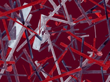 Bauhaus Kusursuz Düzen. Suluboya Geometrik Kırmızı Pembe Çizgiler Tasarımı. Sanat Organik Geo Arkaplanı. Büyük Moda Asgari Baskı. Moda Eğlencesi Soyut Boyası Suluboya Renk Çizgileri.