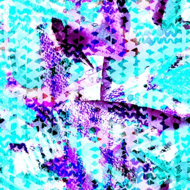 Üçgen desen. İndigo ve beyaz geometri arka planı. İz sürücü dokusu. Geometrik grafik tasarım. El çizimi mürekkep izi. Tek renkli üçgen, dikişsiz desen. Yazdırma baskısı.