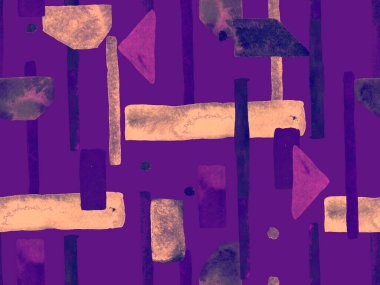 Bauhaus Kusursuz Düzen. Suluboya Geometrik Mor Çizgiler Tasarımı. Sanat Organik Geo Arkaplanı. Büyük Olağandışı Asgari Parmak izi. Moda Eğlencesi Soyut Boyası Suluboya Renk Çizgileri.