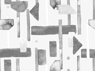 Bauhaus Kusursuz Düzen. Suluboya Geometrik Siyah ve Beyaz Çizgiler Tasarımı. Sanat Organik Geo Arkaplanı. Büyük Çağdaş Küçük Yazdırma. Moda Eğlencesi Soyut Boyası Suluboya Renk Çizgileri.
