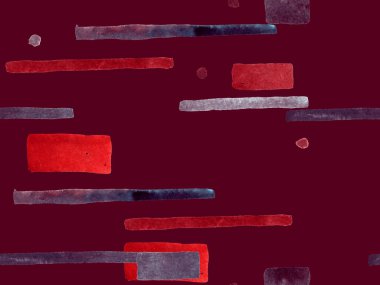 Bauhaus Kusursuz Düzen. Suluboya Geometrik Kırmızı Pembe Çizgiler Tasarımı. Sanat Organik Geo Arkaplanı. Büyük Moda Asgari Baskı. Moda Eğlencesi Soyut Boyası Suluboya Renk Çizgileri.
