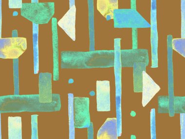 Bauhaus Kusursuz Düzen. Suluboya Geometrik Yeşil Teal Çizgileri Tasarımı. Sanat Organik Geo Arkaplanı. Büyük Modern Asgari Baskı. Moda Eğlencesi Soyut Boyası Suluboya Renk Çizgileri.