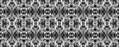 Suluboya El Çizilmiş Batik. Psikedelik Halk Arkaplanı. Allover Etnik Mayo Tasarımı Eğlenceli Simetrik Sınır İlişkisi. Ikat Yatay Doku. Geometrik Etnik Şekilsiz Gri Pul