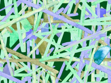 Bauhaus Kusursuz Düzen. Suluboya Geometrik Yeşil Teal Çizgileri Tasarımı. Sanat Organik Geo Arkaplanı. Büyük Çağdaş Asgari Yazdırma. Moda Eğlencesi Soyut Boyası Suluboya Renk Çizgileri.