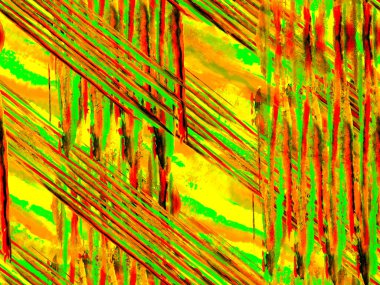 Suluboya Kamuflaj Tasarımı. Soyut Safari fayansı. Zebra Deri İzi. Yeşil ve kırmızı çizgili, pürüzsüz desen. Geometrik hayvan dokusu. Hayvan kamuflajı arka planı. Afrika Deseni.