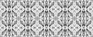 Gri tonlu Ikat Yatay Doku. Eğlenceli Simetrik Sınır Uyumu. Suluboya El Çizilmiş Batik. Psikedelik Halk Arkaplanı. Allover Etnik Mayo Tasarımı Geometrik Etnik Tertemiz Desen