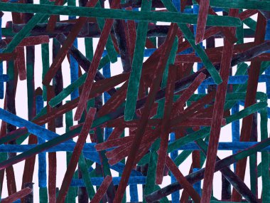 Bauhaus Kusursuz Düzen. Suluboya Geometrik İndigo, Mavi Çizgiler Tasarımı. Sanat Organik Geo Arkaplanı. Büyük Modern Asgari Baskı. Moda Eğlencesi Soyut Boyası Suluboya Renk Çizgileri.