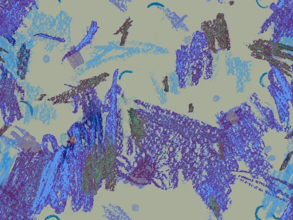 Modern Doodle Header. Sevimli Büyük Moda Geometrik Kusursuz Mavi Şablon, Yatay Şablon İndigo Arkaplanı. Büyük Olağandışı Asgari Parmak izi. Pastel Doodle Başlığı.