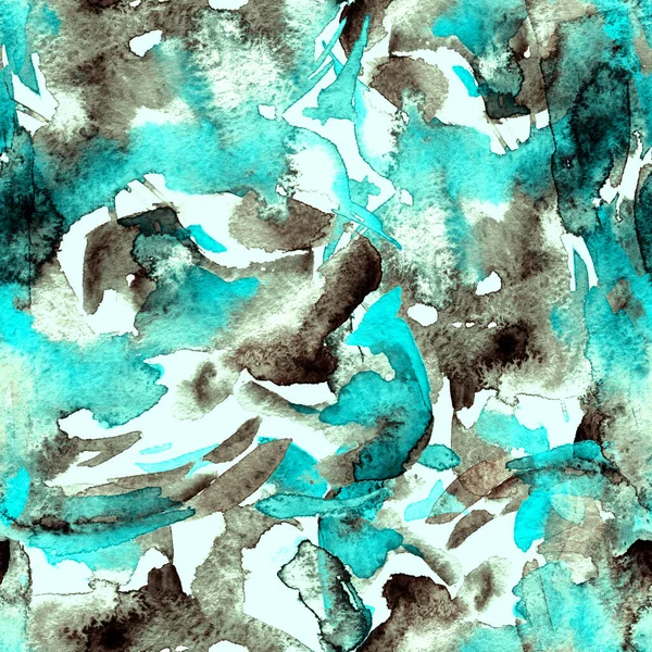 Fırça darbeleri. Beyaz Indigo Suluboya geometri baskısı. Pastel boyalı suluboya arka plan. El çizimi soyut sanat çizgisi. Tekrar eden mayo desenli. Fırça izi.