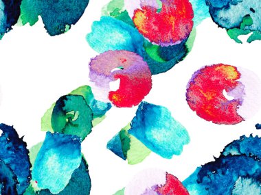 Çiçek Ayurveda deseni. Canlı Sakura ve Jasmine Print. Yaz Vintage Arkaplanı. Biyo Jasmin Kusursuz Şablon. Suluboya Turuncu Çiçek ve Yapraklar. Yeşil ve Su Mentonu