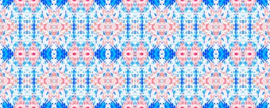 Geometrik Etnik Kusursuz Düzen. Eğlenceli Simetrik Sınır Uyumu. Safir Ikat Yatay Doku. Suluboya El Çizilmiş Batik. Psikedelik Halk Arkaplanı. Allover Etnik Mayo Tasarımı.