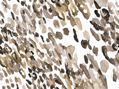 Siyah ve Beyaz Leopar desensiz. Suluboya El Çita Yazısı. Vahşi Cilt Egzotik Doku. Geometrik Kürk arka planı. Leopar ve Jaguar Deri. Suluboya El Boyalı Cilt Deseni.