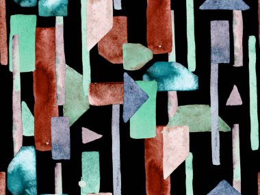 Bauhaus Kusursuz Düzen. Suluboya Geometrik İndigo, Mavi Çizgiler Tasarımı. Sanat Organik Geo Arkaplanı. Büyük Moda Asgari Baskı. Moda Eğlencesi Soyut Boyası Suluboya Renk Çizgileri.