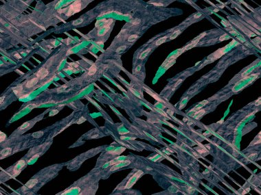 Tek renkli ve gri tonlu suluboya kamuflaj tasarımı. Soyut Safari fayansı. Geometrik hayvan dokusu. Zebra Deri İzi. Hayvan kamuflajı arka planı. Afrika deseni. Çizgili Kusursuz Desen.