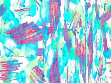 Sıvı, dikişsiz kiremit. Psikedelik Kâğıt. Geometrik Suluboya Kumaş Tasarımı. Suluboya kusursuz desen. Yeşil ve Kırmızı Vintage Doku Çizimi. Soyut Doku Arkaplanı.