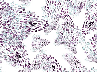 Çivit mavisi, kusursuz hayvan deseni. Suluboya el izi. Afrika egzotik kamuflajı. Geometrik suluboya arka plan. Vahşi hayvan kürkü dokusu. Suluboya El Boyalı Cilt Deseni.