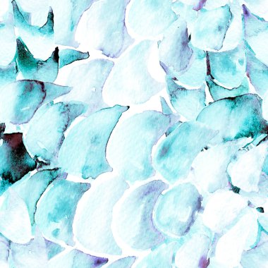 Mavi Turkuaz Yılan Kusursuz Şablon. Suluboya El Çizilmiş Piton Yazısı. Kobra Derisi Egzotik Doku. Geometrik Yılan Arkaplanı. Zehir ve Yılan derisi. Suluboya El Boyalı Döşeme Deseni.