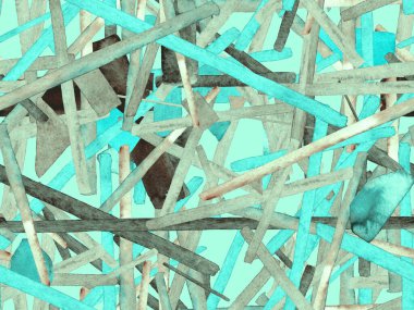 Bauhaus Kusursuz Düzen. Suluboya Geometrik Yeşil Teal Çizgileri Tasarımı. Sanat Organik Geo Arkaplanı. Büyük Sanatsal Asgari Baskı. Moda Eğlencesi Soyut Boyası Suluboya Renk Çizgileri.
