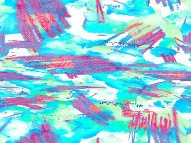 Soyut Doku Arkaplanı. Yeşil ve kırmızı suluboya desensiz. Geometrik Suluboya Kumaş Tasarımı. Klasik Doku İllüstrasyonu. Sıvı, dikişsiz kiremit. Psikedelik Kağıt.