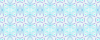 Indigo ve Blue Shibori kusursuz izler. Suluboya el çizimi batik. Yaz mürekkebi Japon çizimi. El yapımı suluboya gömlek boya desenli. Aztek kaleydoskop dokusu. Boyama Deseni.