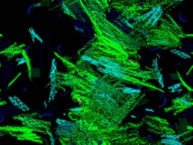 Etnik El Çekim Başlığı. Yatay Şablon için Yeşil Arkaplanda Şirin Büyük Olağandışı Geometrik Kusursuz Desen. Büyük Olağandışı Asgari Parmak izi. Geometrik El Çizim Başlığı.