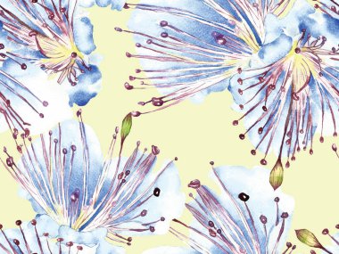 Kalın Çiçekler. Yeşil ve Kırmızı Arkaplanda Büyük Ormansız Parmak izi. Büyük Egzotik Yaz Kova Tutkusu meyvesi Sonsuz Arkaplan. Soyut Kalın Çiçek Yazdırma. 