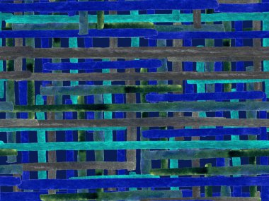 Bauhaus Kusursuz Düzen. Suluboya Geometrik İndigo, Mavi Çizgiler Tasarımı. Sanat Organik Geo Arkaplanı. Büyük Çağdaş Küçük Yazdırma. Moda Eğlencesi Soyut Boyası Suluboya Renk Çizgileri.