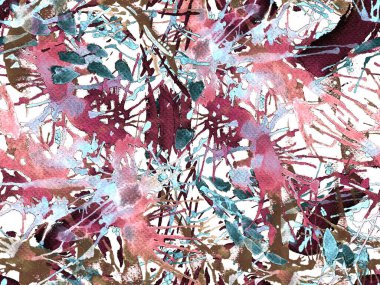 Püskürme izi yok. Kırmızı suluboya fırça darbesi grunge tasarımı. Suluboya soyut sıçrama boyası tasarımı. Elle çizilmiş mürekkep lekeleri. Toprak sıçrama deseni. Sıvı damlayan fırça sonsuz iz. 