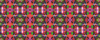 Kilim Rastgele Halı dokusu. Boyalı fırça Aztek arka planı. Sembol geometrik mayo deseni. Suluboya Etnik Tasarım. Mavi, Kırmızı, Yeşil Pastel Eğlenceli Dikdörtgen İkat İlişkisi. Etnik Kusursuz Desen.