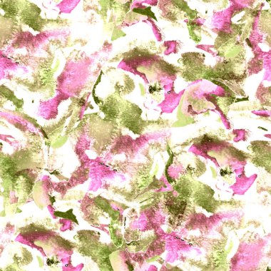 Fırça darbeleri. Beyaz pembe suluboya geometri baskısı. Pastel suluboya arka plan. El çizimi soyut sanat çizgisi. Tekrar eden mayo desenli. Fırça darbesi modern baskı.