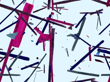 Bauhaus Kusursuz Düzen. Suluboya Geometrik Mor Çizgiler Tasarımı. Sanat Organik Geo Arkaplanı. Büyük Sanatsal Asgari Baskı. Moda Eğlencesi Soyut Boyası Suluboya Renk Çizgileri.