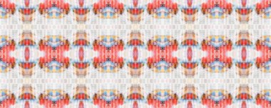 Sembol geometrik mayo deseni. Yılan Derisi Rastgele Doku. Kırmızı, bej ve mavi suluboya etnik tasarım. Etnik Kusursuz Düzen. Eğlenceli Dikdörtgen İkat Uyumu. Boya Fırçası Python Arkaplanı.