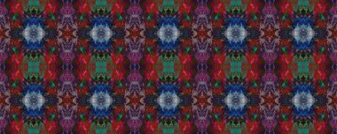 Etnik Kusursuz Düzen. Eğlenceli Dikdörtgen İkat Uyumu. Boya fırçası Python arka planı. Kırmızı, Mavi ve Siyah Suluboya Etnik Tasarım. Sembol geometrik mayo deseni. Yılan Derisi Rastgele Doku.