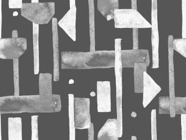 Bauhaus Kusursuz Düzen. Suluboya Geometrik Siyah ve Beyaz Çizgiler Tasarımı. Sanat Organik Geo Arkaplanı. Büyük Çağdaş Asgari Yazdırma. Moda Eğlencesi Soyut Boyası Suluboya Renk Çizgileri.