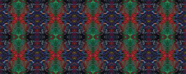 Suluboya Etnik Tasarım. Sembol geometrik mayo deseni. Yılan Derisi Rastgele Doku. Boya fırçası Python arka planı. Kırmızı, Mavi ve Siyah Etnik Kusursuz Şablon. Eğlenceli Dikdörtgen İkat Uyumu. 