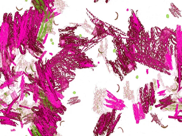 Yaratıcı Boya Başlığı. Kırmızı Üzerine Şirin Büyük Yaratıcı Geometrik Desen, Yatay Şablon İçin Pembe Arkaplan. Büyük Olağandışı Asgari Parmak izi. Soyut Boya Başlığı.