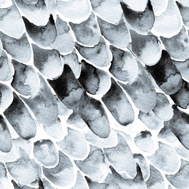 Tek Krom Yılanlı Kusursuz Şablon. Suluboya El Çizilmiş Piton Yazısı. Kobra Derisi Egzotik Doku. Geometrik Yılan Arkaplanı. Zehir ve Yılan derisi. Suluboya El Boyalı Döşeme Deseni.