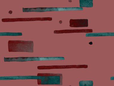 Bauhaus Kusursuz Düzen. Suluboya Geometrik Kırmızı Pembe Çizgiler Tasarımı. Sanat Organik Geo Arkaplanı. Büyük Çağdaş Asgari Yazdırma. Moda Eğlencesi Soyut Boyası Suluboya Renk Çizgileri.
