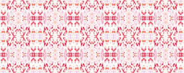 Eğlenceli Simetrik Sınır Uyumu. Ikat Yatay Doku. Geometrik Etnik Kusursuz Düzen. Yeşil Suluboya El Çizilmiş Batik. Psikedelik Halk Arkaplanı. Allover Etnik Mayo Tasarımı.