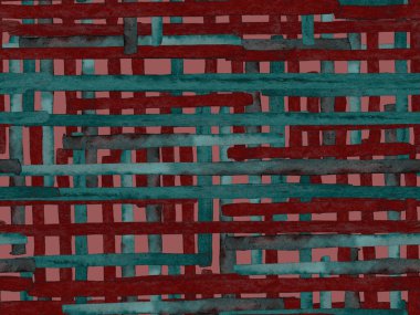 Bauhaus Kusursuz Düzen. Suluboya Geometrik Kırmızı Pembe Çizgiler Tasarımı. Sanat Organik Geo Arkaplanı. Büyük Sanatsal Asgari Baskı. Moda Eğlencesi Soyut Boyası Suluboya Renk Çizgileri.