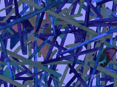 Bauhaus Kusursuz Düzen. Suluboya Geometrik İndigo, Mavi Çizgiler Tasarımı. Sanat Organik Geo Arkaplanı. Büyük Olağandışı Asgari Parmak izi. Moda Eğlencesi Soyut Boyası Suluboya Renk Çizgileri.