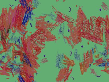 Etnik El Çekim Başlığı. Kırmızı, Yeşil, Mavi Yatay Şablon Üzerine Sevimli Büyük Çağdaş Geometrik Kusursuz Desen. Büyük Moda Asgari Baskısı. Geometrik El Çizim Başlığı.