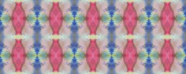 Boyalı fırça Aztek arka planı. Mavi, Kırmızı, Yeşil Pastel Eğlenceli Dikdörtgen İkat İlişkisi. Etnik Kusursuz Düzen. Sembol geometrik mayo deseni. Suluboya Etnik Tasarım. Kilim Halı Rastgele Dokusu. 