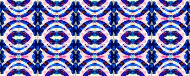 Suluboya El Tekstil. Yaratıcı Navajo Ikat Geçmişi. Psikedelik Gökkuşağı Aztek Geometrik Tekstil Sınırı Dikensiz Doku. Ikat Deseni. Allover Organik Mayo Tasarımı. Coğrafi Döşeme. 